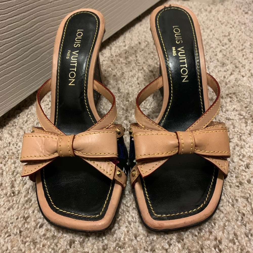 Louis Vuitton Multicolor Monogram Canvas  Wedges